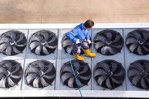 Commercial steam pressure washing services for restaurants